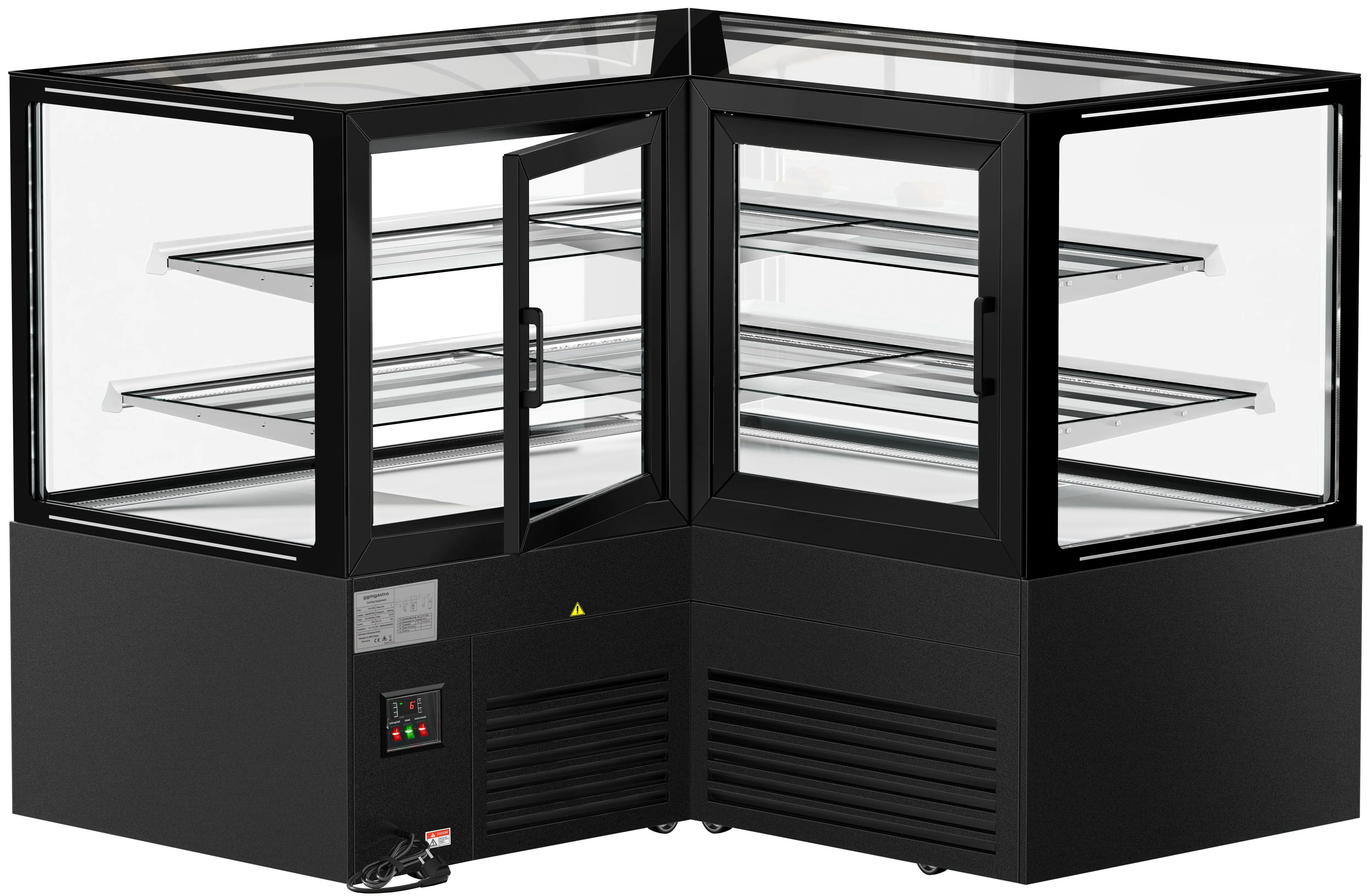 Кондитерская холодильная витрина GGM Gastro Madrid KTEG157SM (Black) - 2
