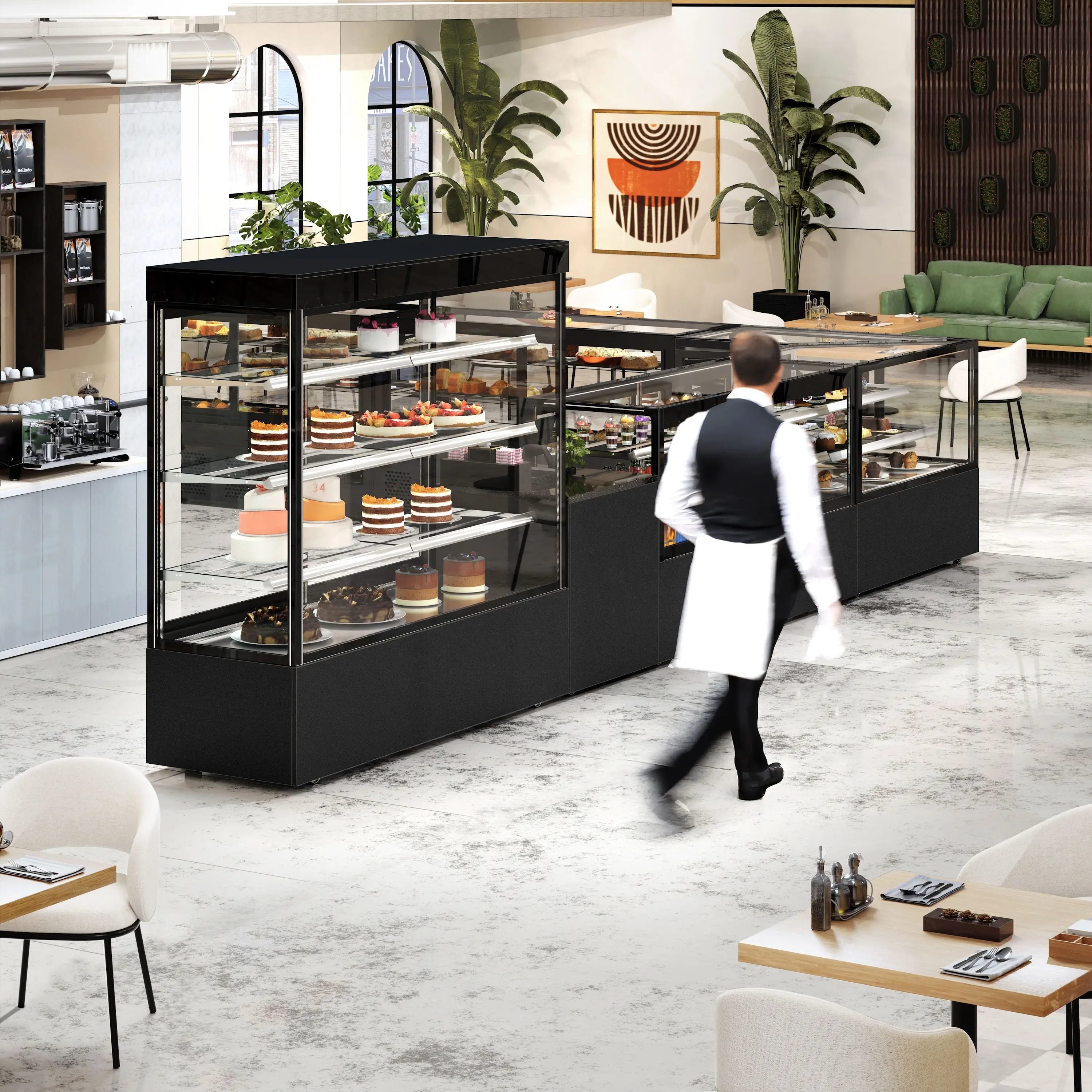 Vitrina frigorifica de patiserie GGM Gastro Madrid KTG187SM (Black) - 11