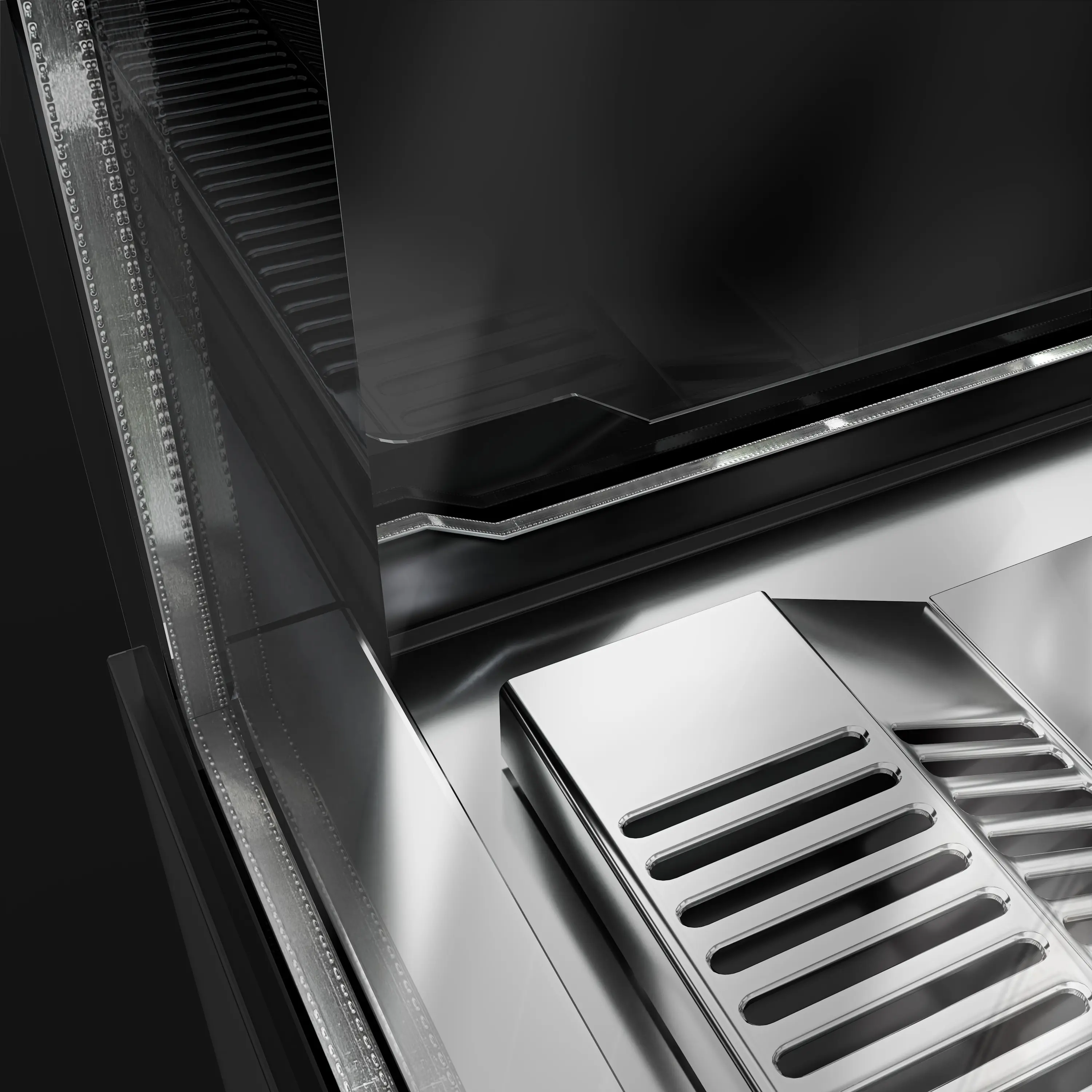 Vitrina frigorifica de patiserie GGM Gastro Madrid KTG187SM (Black) - 7