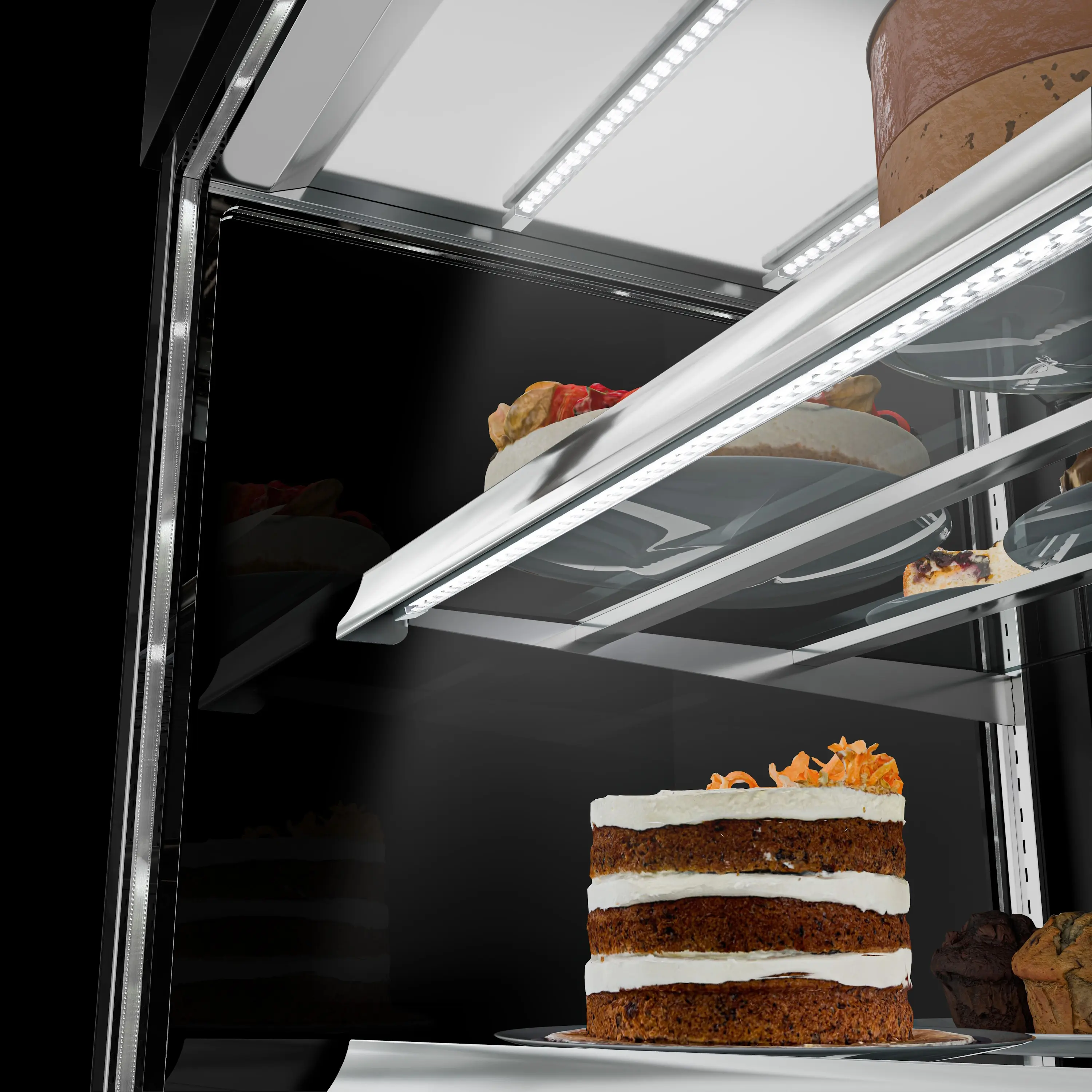 Vitrina frigorifica de patiserie GGM Gastro Madrid KTG187SM (Black) - 8