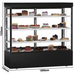 Vitrina frigorifica de patiserie GGM Gastro Madrid KTG187SM (Black) Thumb