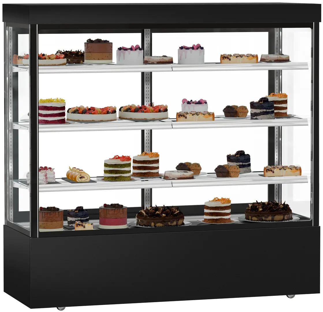 Vitrina frigorifica de patiserie GGM Gastro Madrid KTG187SM (Black)