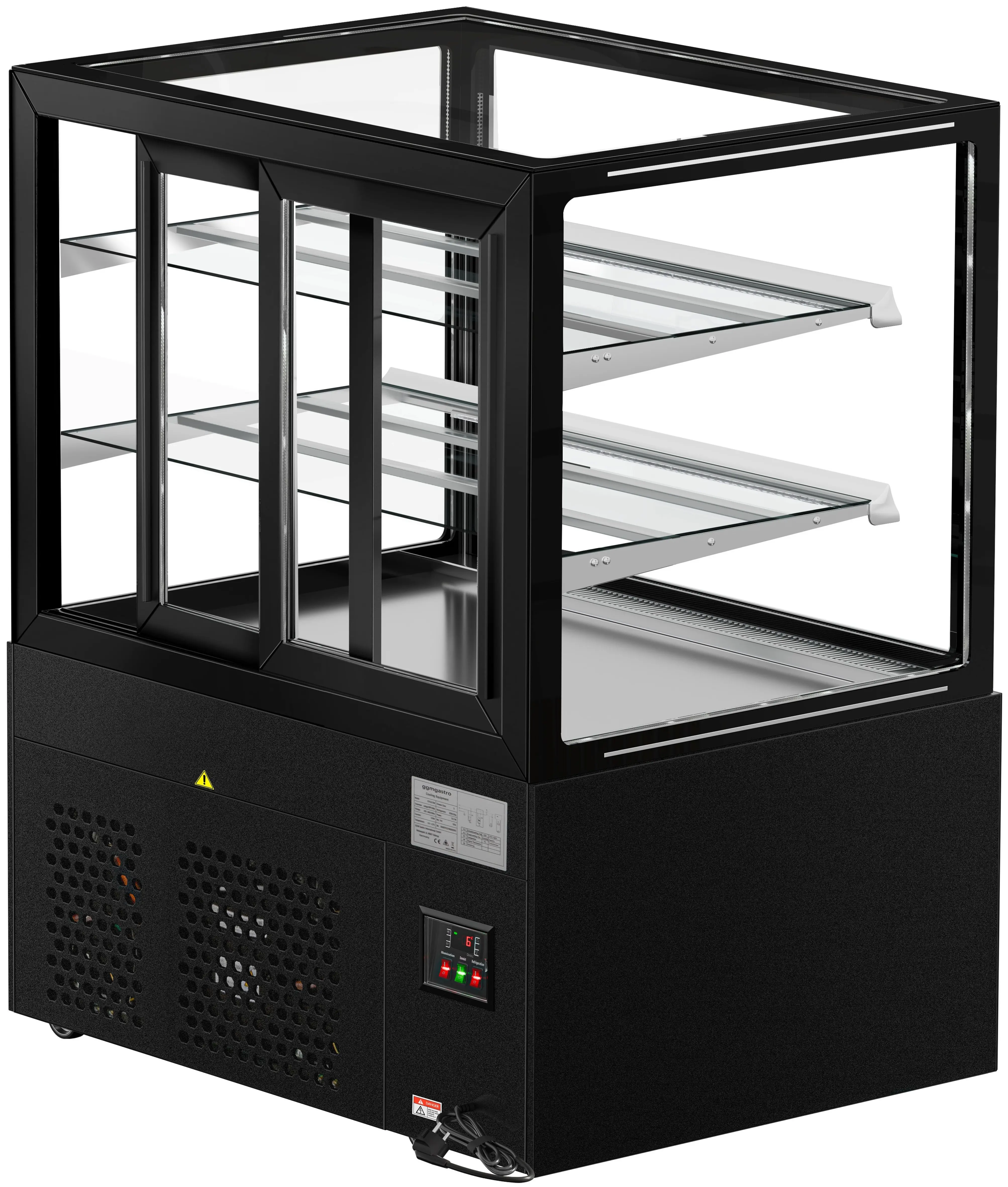 Кондитерская холодильная витрина GGM Gastro Madrid KTGSF107SM (Black) - 4