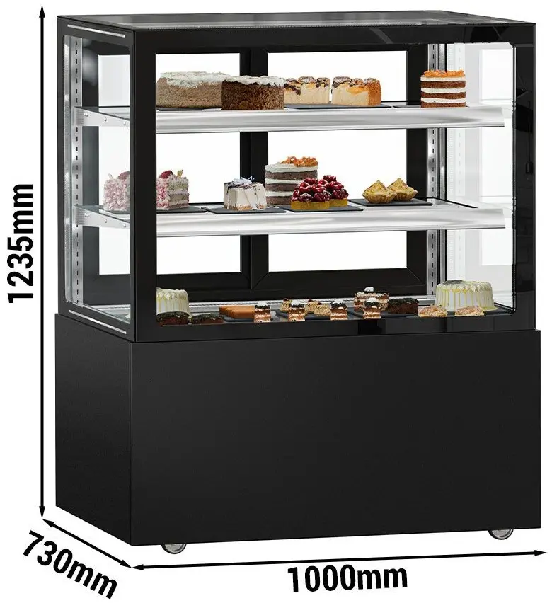 Кондитерская холодильная витрина GGM Gastro Madrid KTGSF107SM (Black) - 9