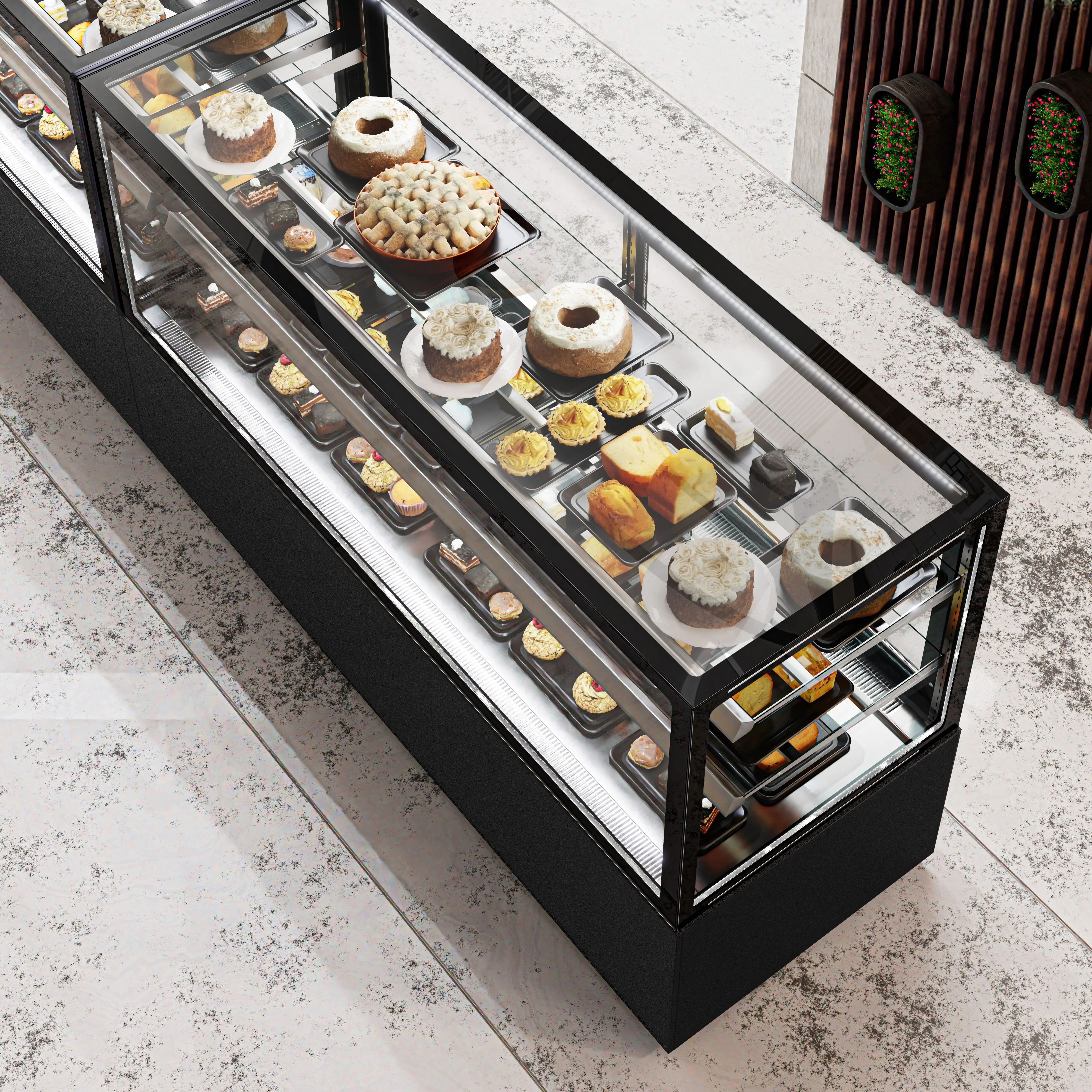 Vitrina frigorifica de patiserie GGM Gastro Madrid KTGSF157SM (Black) - 11