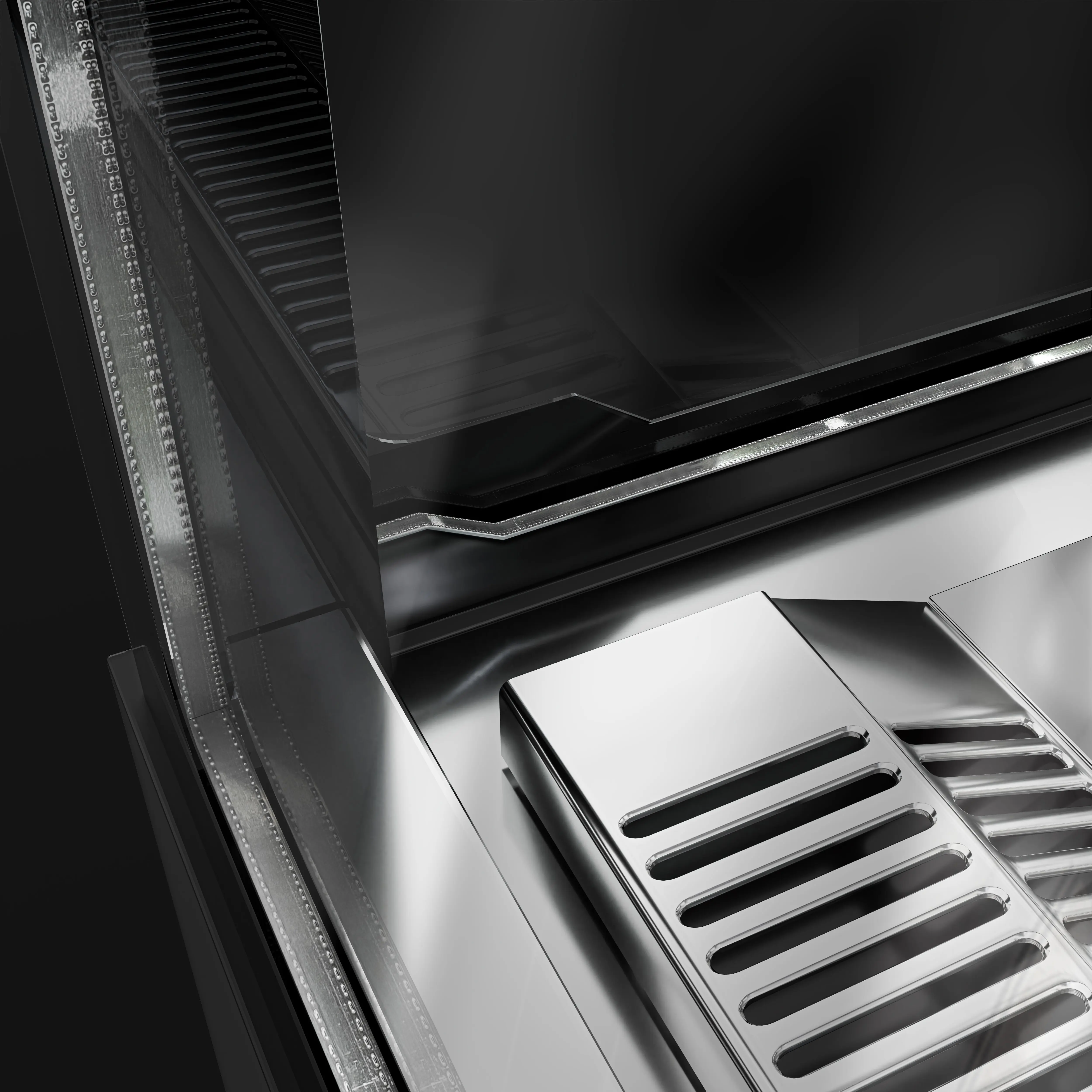 Vitrina frigorifica de patiserie GGM Gastro Madrid KTGSF157SM (Black) - 7
