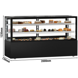 Кондитерская холодильная витрина GGM Gastro Madrid KTGSF207SM (Black) Thumb