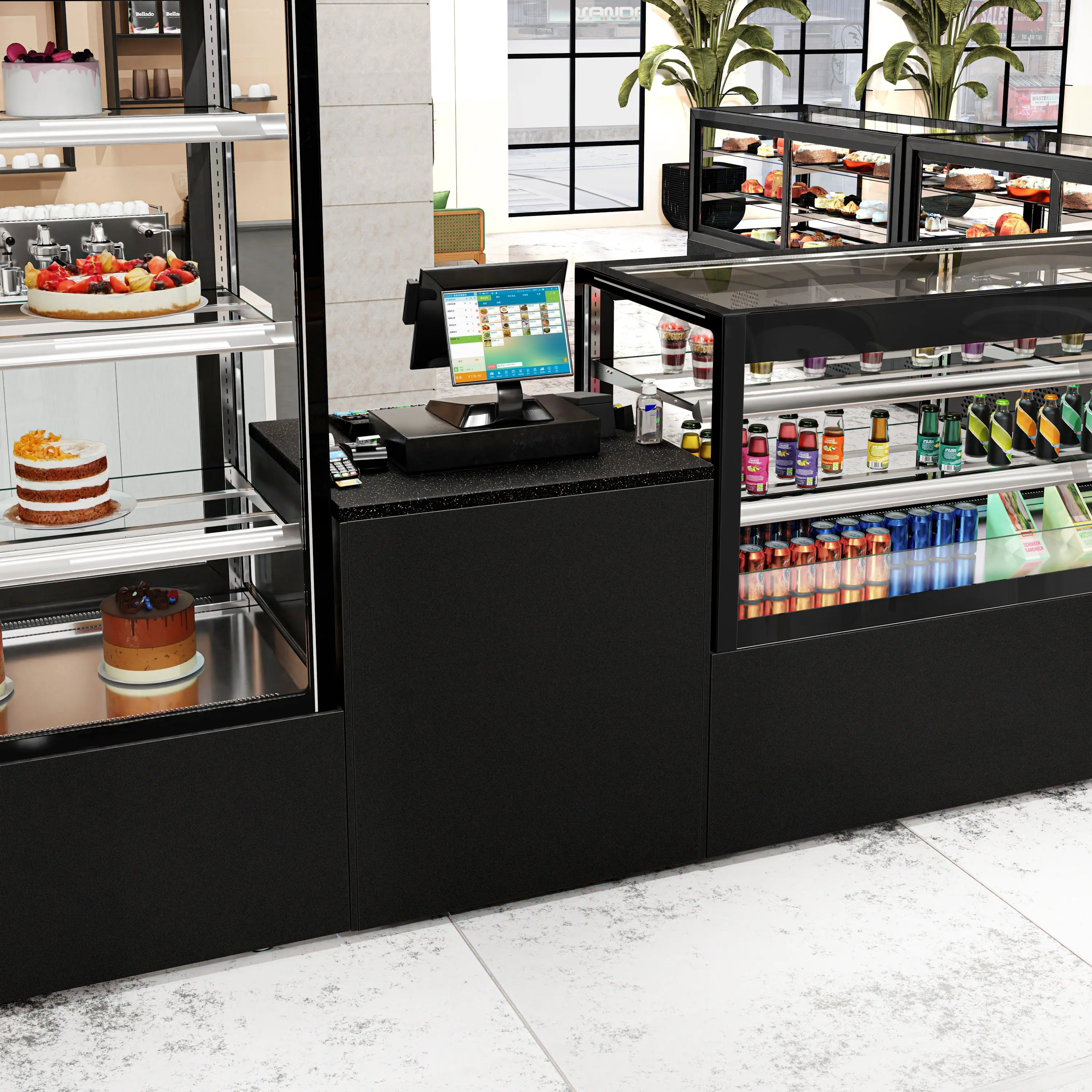 Vitrina frigorifica de patiserie GGM Gastro Madrid KTVOG157SM (Black) - 12