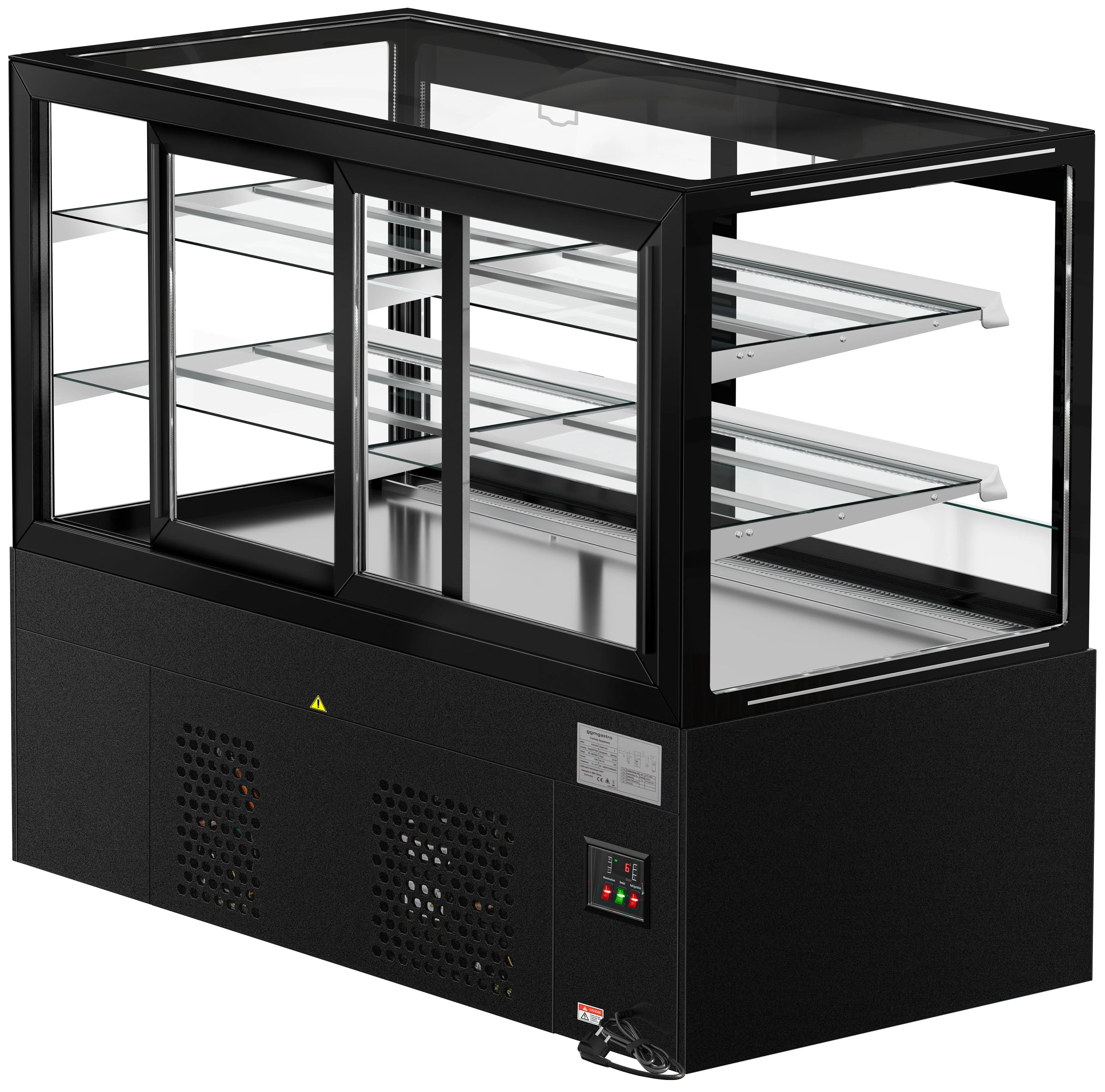 Vitrina frigorifica de patiserie GGM Gastro Madrid KTVOG157SM (Black) - 5