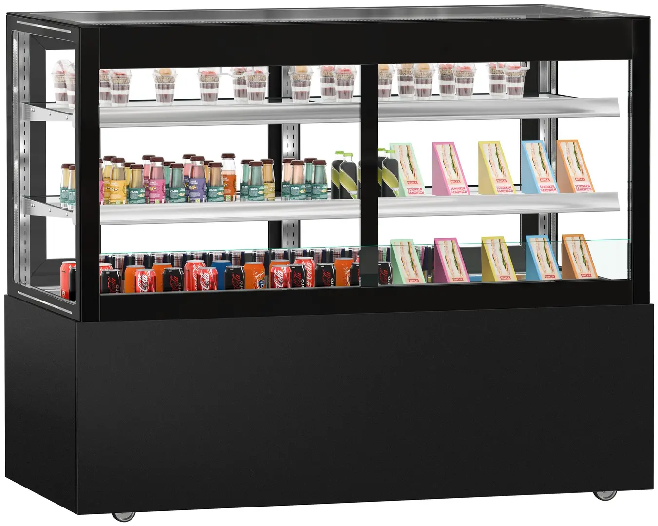 Vitrina frigorifica de patiserie GGM Gastro Madrid KTVOG157SM (Black)
