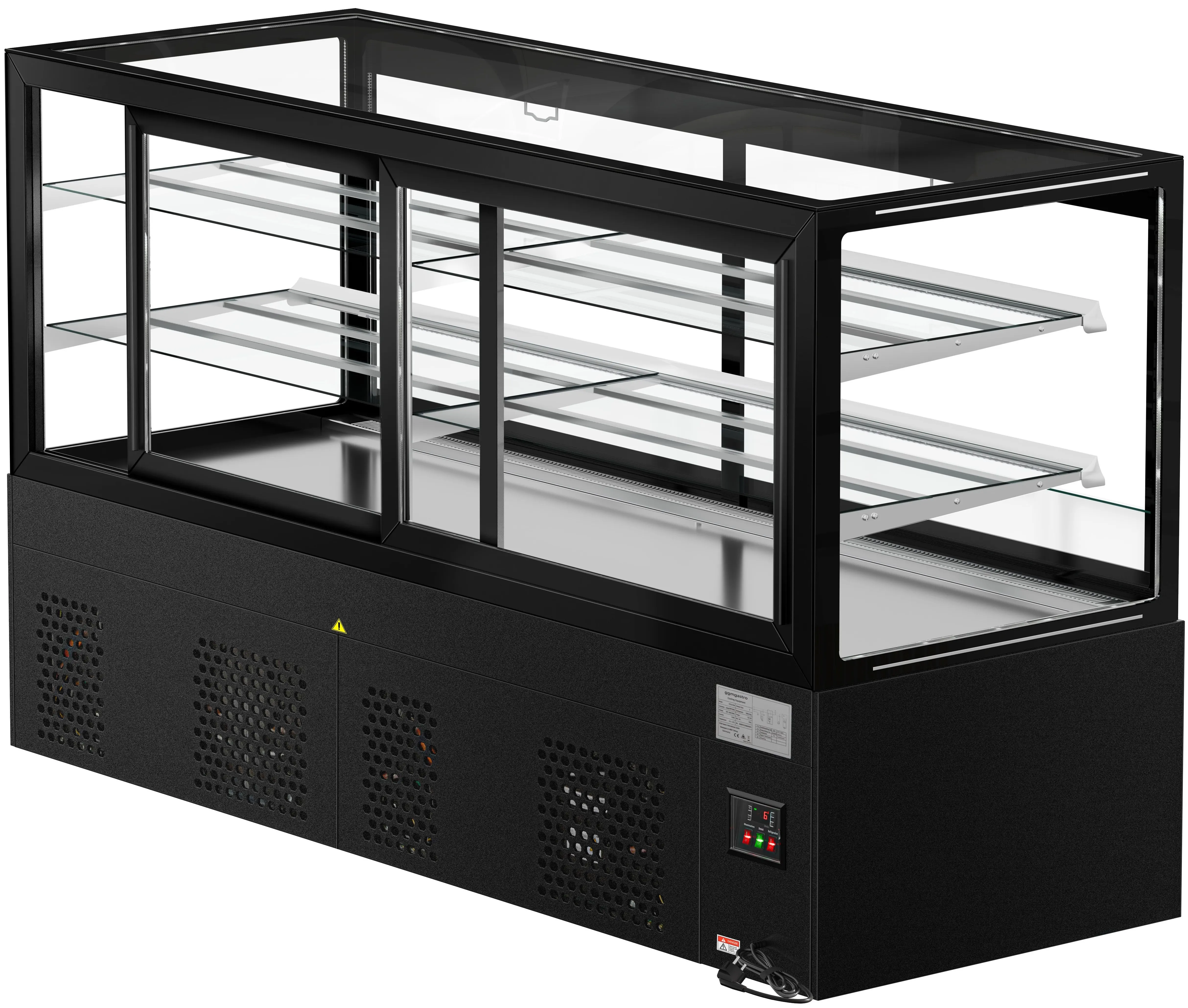 Vitrina frigorifica de patiserie GGM Gastro Madrid KTVOG207SM (Black) - 5