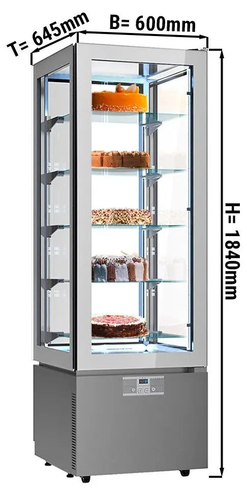 Кондитерская холодильная витрина GGM Gastro PKVS324 (Silver) - 4