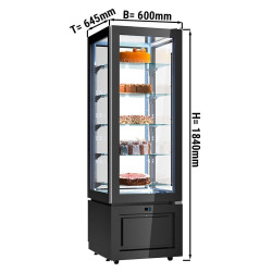 Кондитерская холодильная витрина GGM Gastro PKVS324S (Black) Thumb