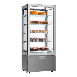 Кондитерская холодильная витрина GGM Gastro PKVS457 (Silver)
