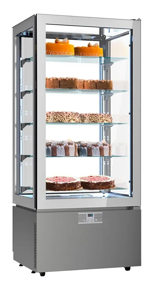 Кондитерская холодильная витрина GGM Gastro PKVS457 (Silver)