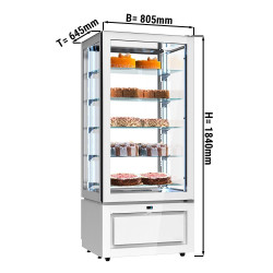 Кондитерская холодильная витрина GGM Gastro PKVS457W (White) Thumb