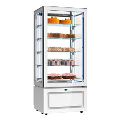Кондитерская холодильная витрина GGM Gastro PKVS457W (White)