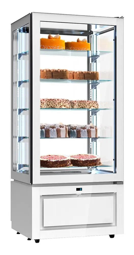Кондитерская холодильная витрина GGM Gastro PKVS457W (White)