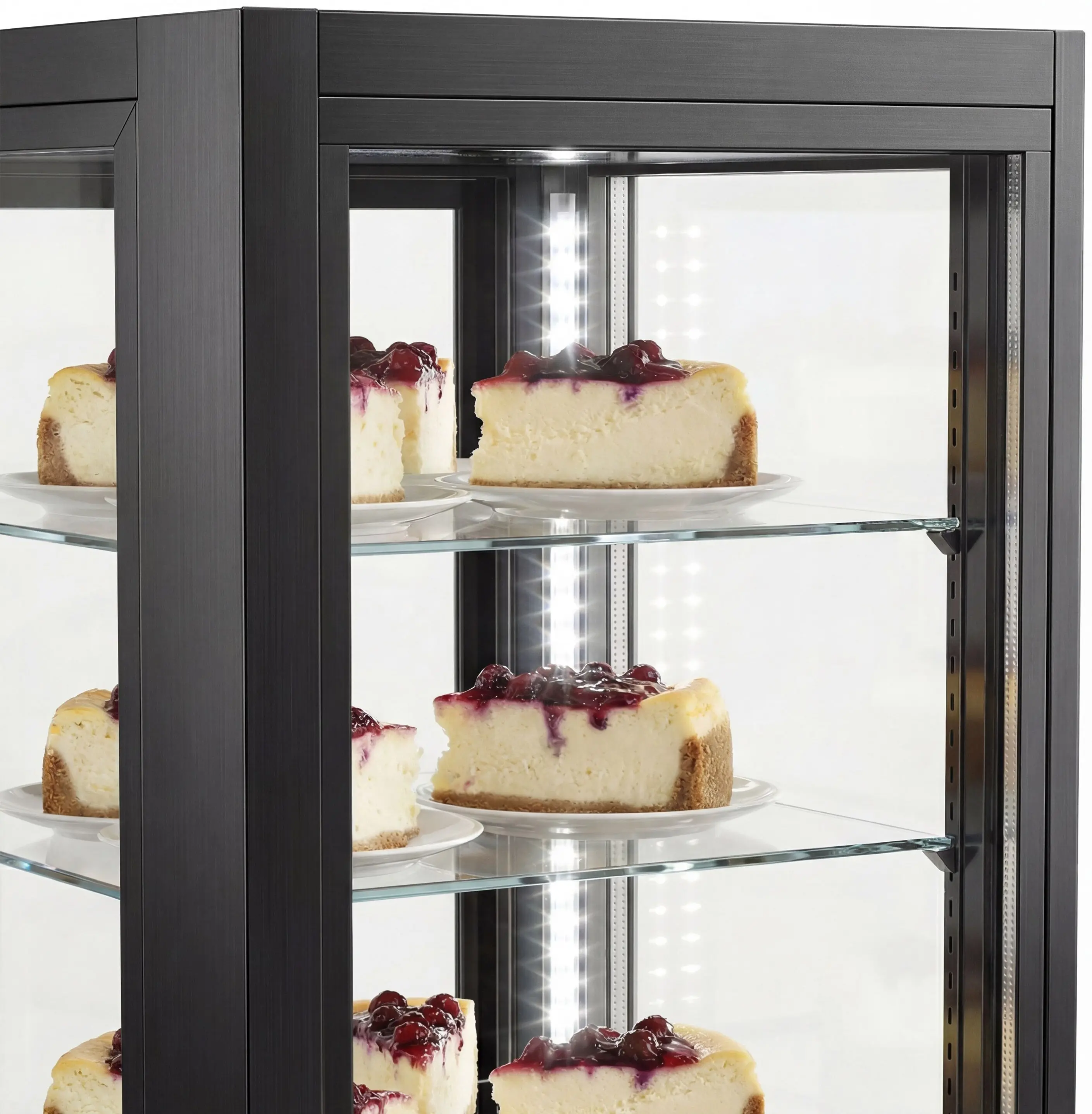 Vitrina frigorifica de patiserie GGM Gastro PVH550S3N (Black) - 6