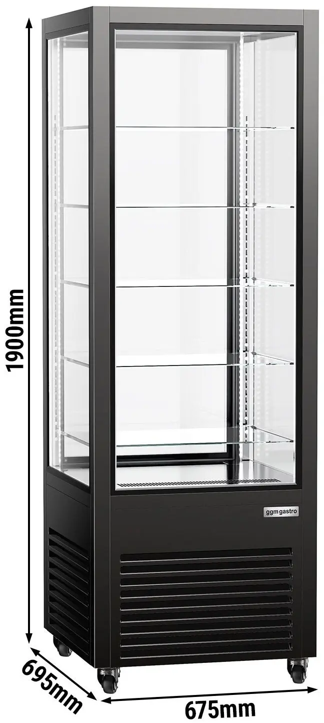 Vitrina frigorifica de patiserie GGM Gastro PVH550S3N (Black) - 10