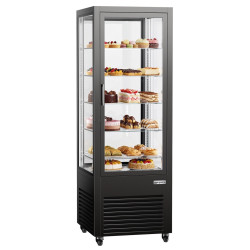 Кондитерская холодильная витрина GGM Gastro PVH550S3T2N (Black)