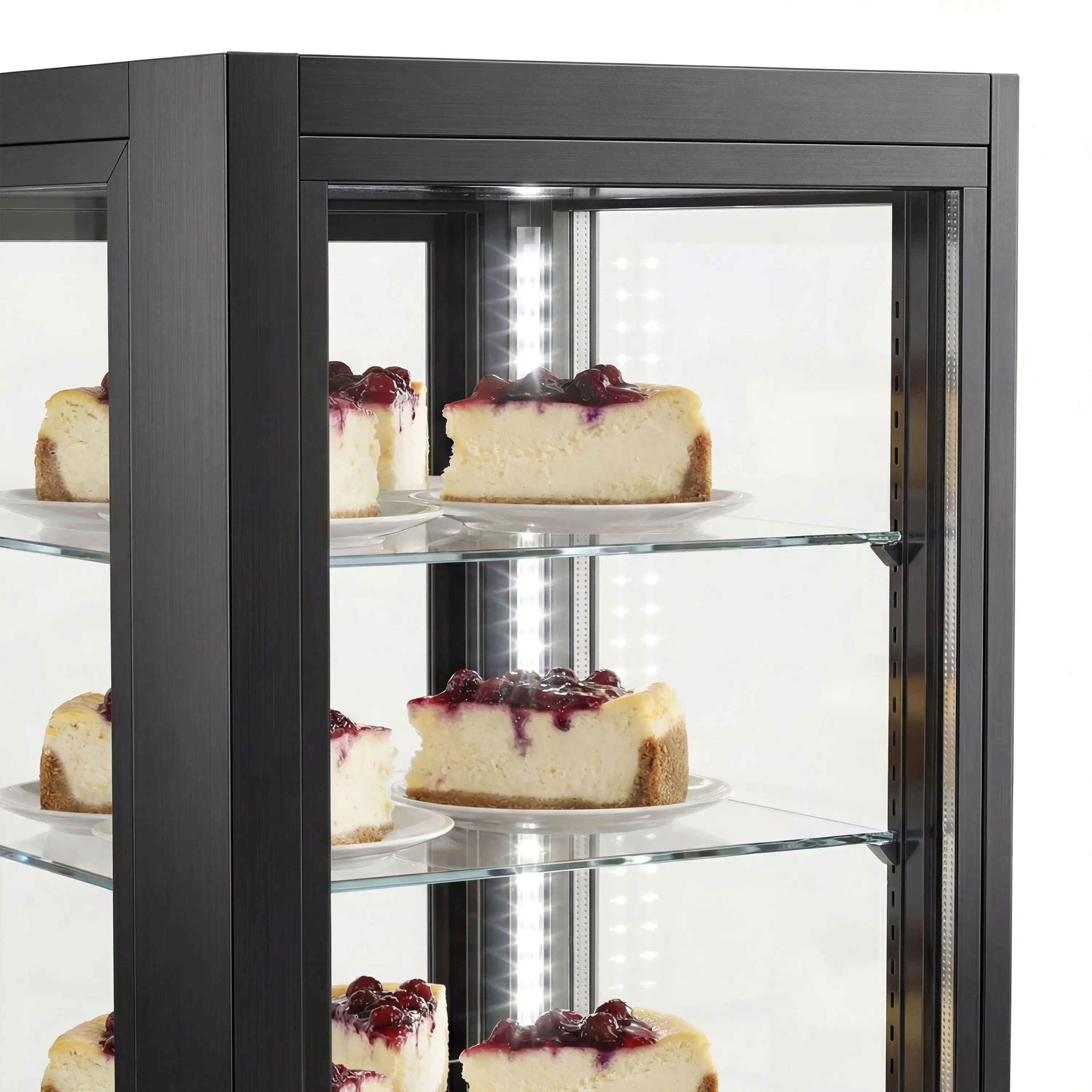 Кондитерская холодильная витрина GGM Gastro PVH550S3T2N (Black) - 5