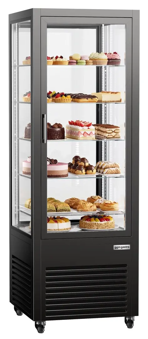 Кондитерская холодильная витрина GGM Gastro PVH550S3T2N (Black)