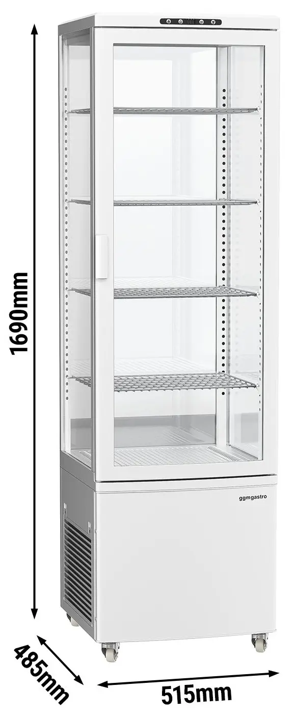 Кондитерская холодильная витрина GGM Gastro PVNR235N (White) - 10