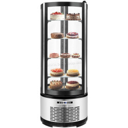 Vitrina frigorifica de patiserie GGM Gastro PVNR400R (Black/Inox)