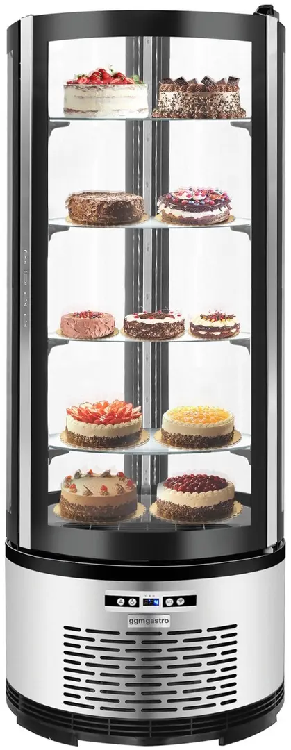 Vitrina frigorifica de patiserie GGM Gastro PVNR400R (Black/Inox)