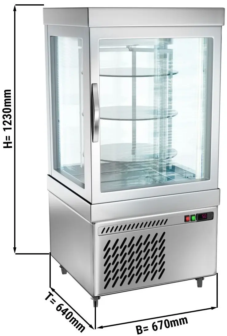 Vitrina frigorifica de patiserie GGM Gastro PVT250-R (Silver) - 4