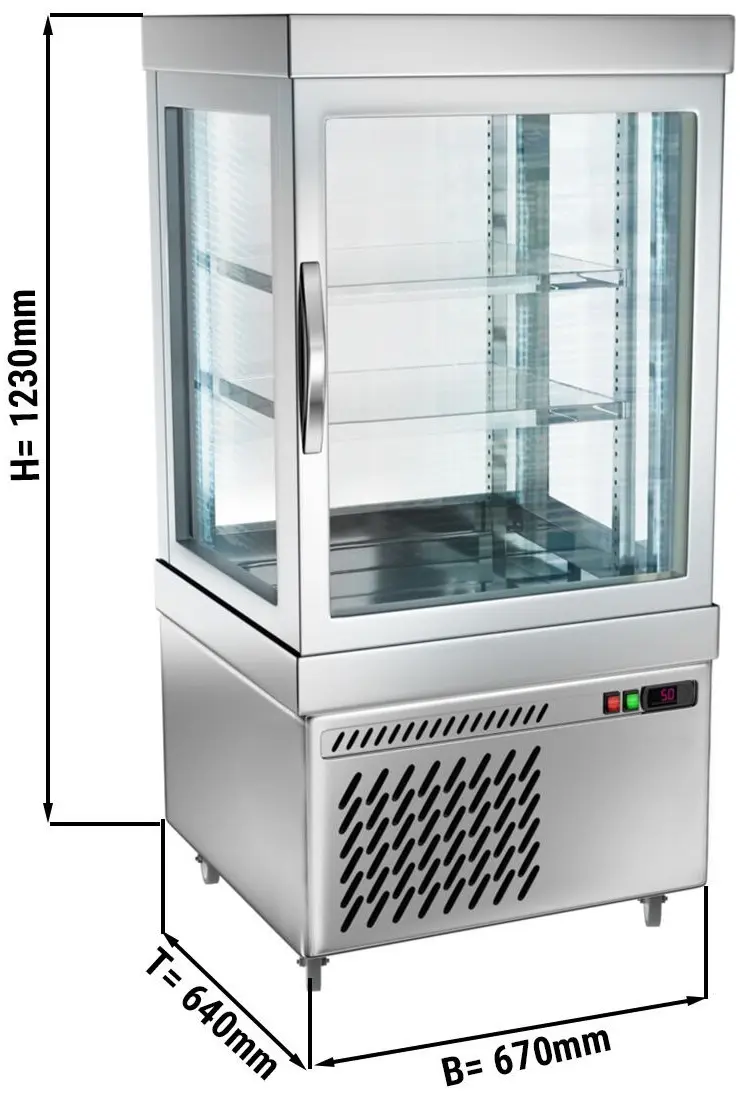 Vitrina frigorifica de patiserie GGM Gastro PVT250 (Silver) - 3
