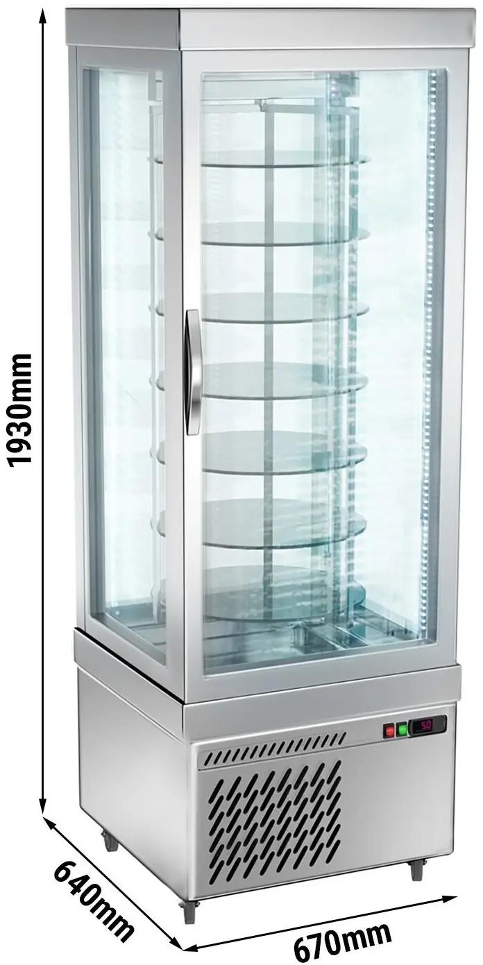 Vitrina frigorifica de patiserie GGM Gastro PVT450-R (Inox) - 4