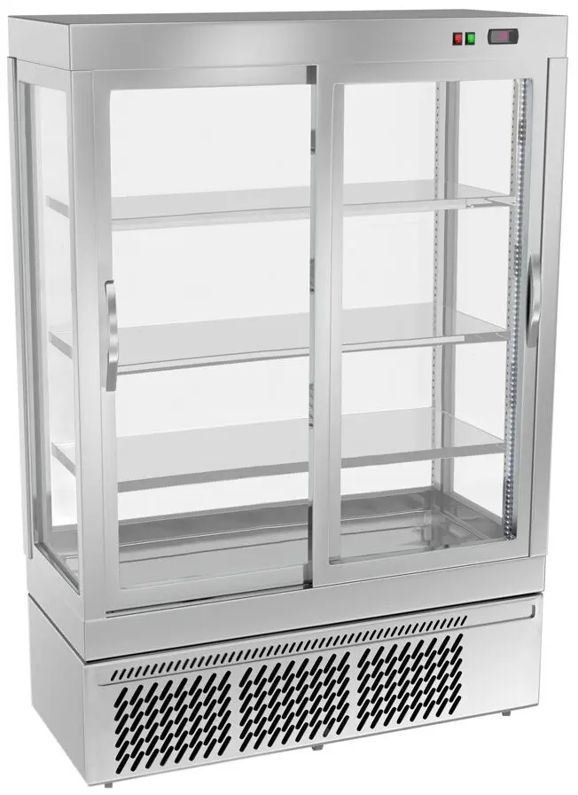 Кондитерская холодильная витрина GGM Gastro PVT855 (Silver) - 2