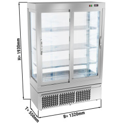 Кондитерская холодильная витрина GGM Gastro PVT855 (Silver) Thumb