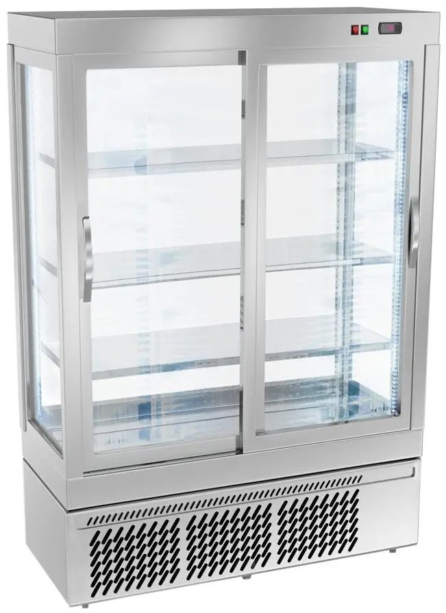 Кондитерская холодильная витрина GGM Gastro PVT855 (Silver)