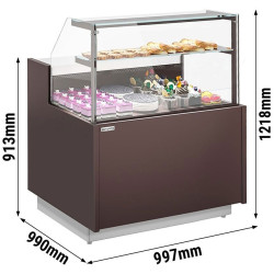 Vitrina frigorifica de patiserie GGM Gastro Riga KUI101-M (Brown) Thumb