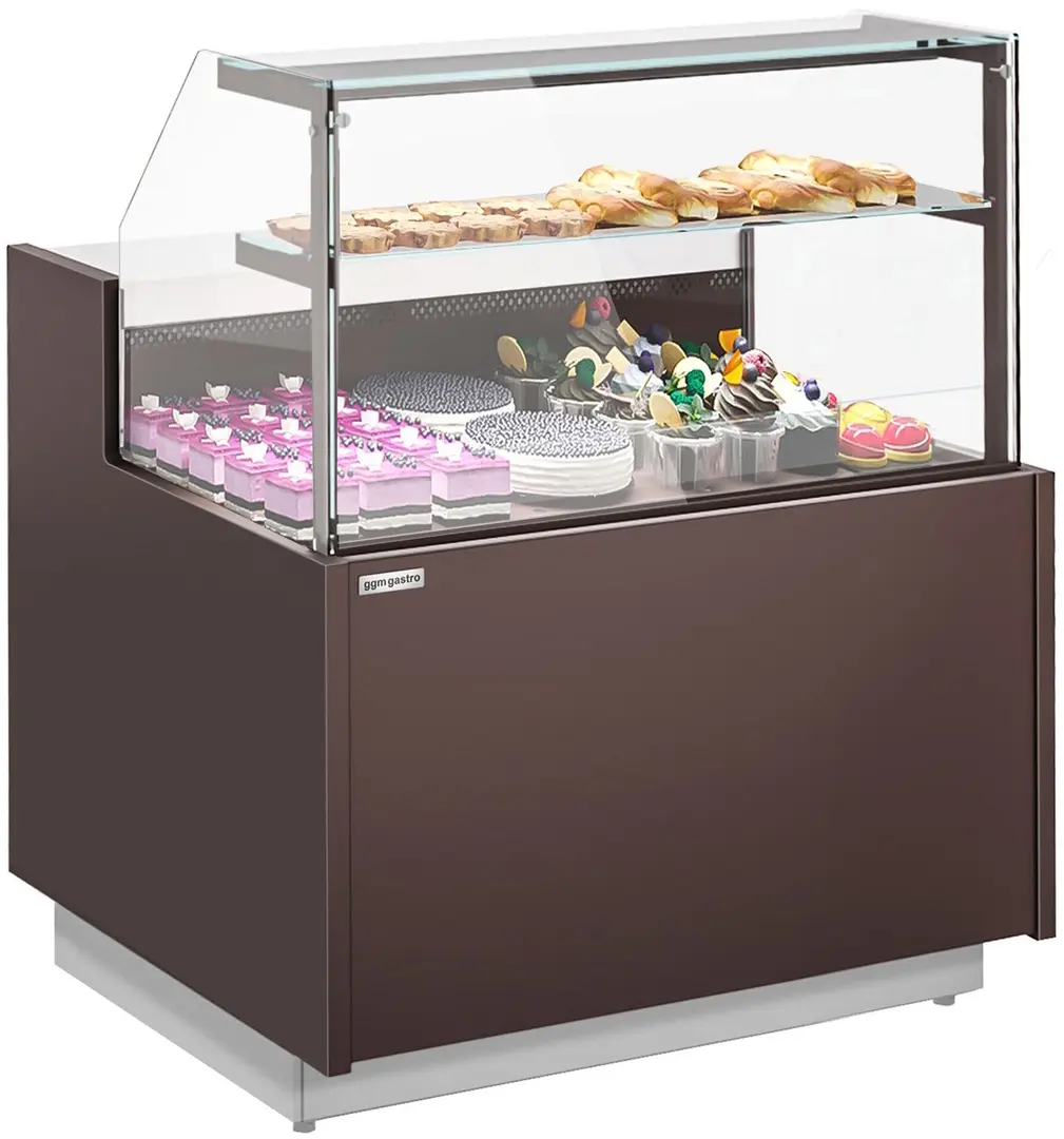 Vitrina frigorifica de patiserie GGM Gastro Riga KUI101-M (Brown)