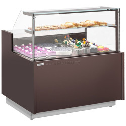 Vitrina frigorifica de patiserie GGM Gastro Riga KUI141-M (Brown)