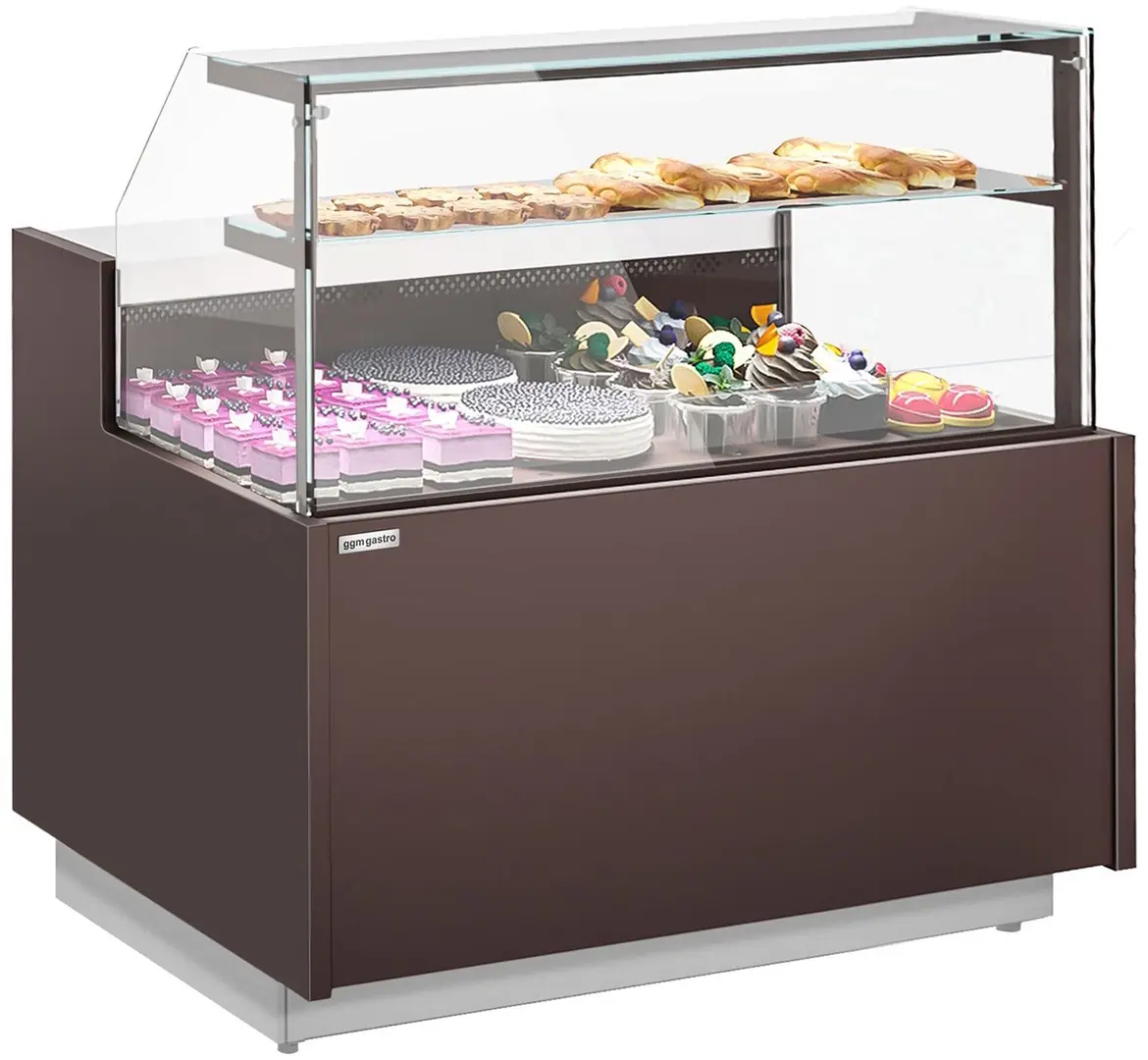 Vitrina frigorifica de patiserie GGM Gastro Riga KUI141-M (Brown)