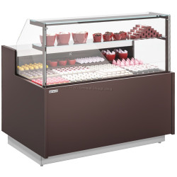 Vitrina frigorifica de patiserie GGM Gastro Riga KUI141P-M (Brown)
