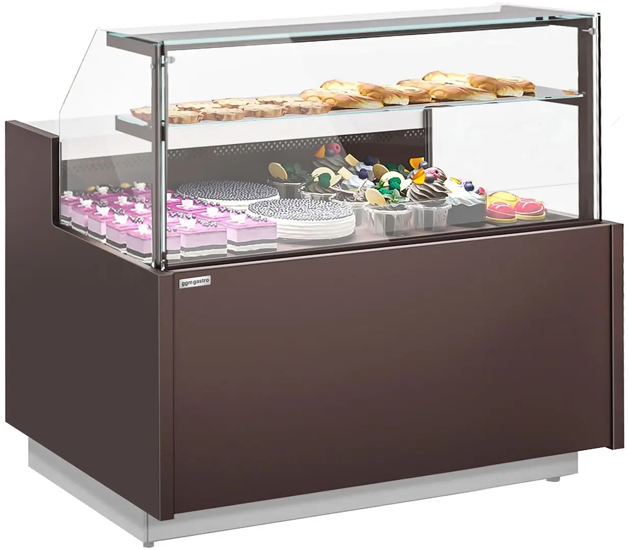 Vitrina frigorifica de patiserie GGM Gastro Riga KUI171-M (Brown)