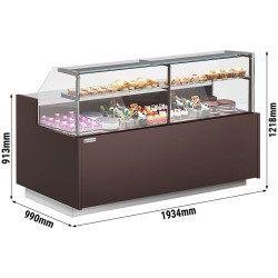 Vitrina frigorifica de patiserie GGM Gastro Riga KUI201-M (Brown) Thumb