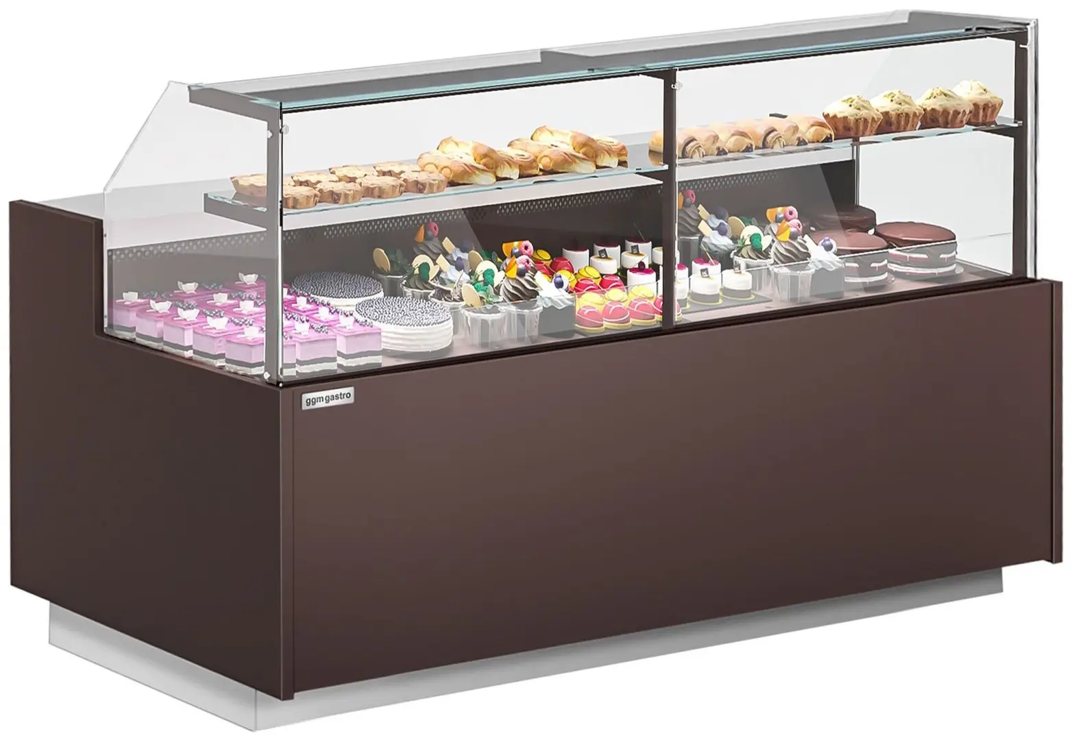 Vitrina frigorifica de patiserie GGM Gastro Riga KUI201-M (Brown)