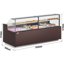 Vitrina frigorifica de patiserie GGM Gastro Riga KUI261-M (Brown) Thumb