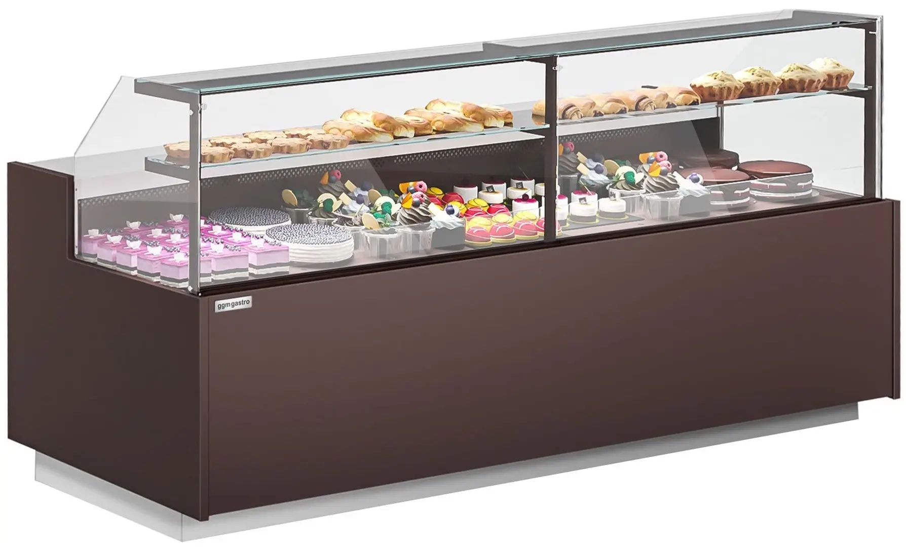Vitrina frigorifica de patiserie GGM Gastro Riga KUI261-M (Brown)