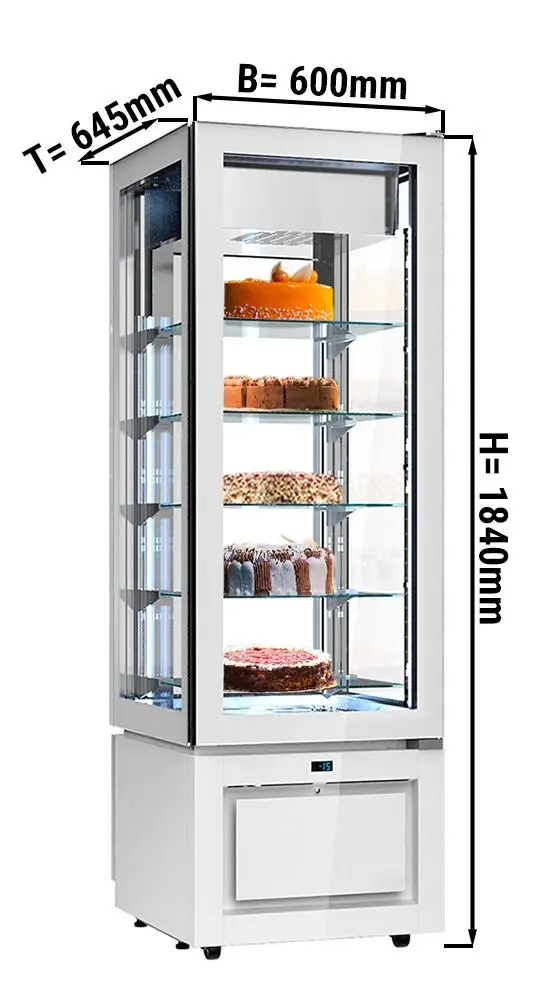 Кондитерская морозильная витрина GGM Gastro PTKVS324W (White) - 3