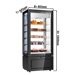 Кондитерская морозильная витрина GGM Gastro PTKVS457S (Black) Thumb