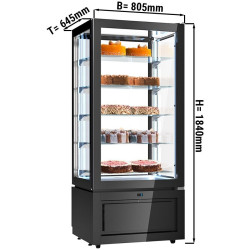 Кондитерская витрина GGM Gastro PKVS457S (Black) Thumb