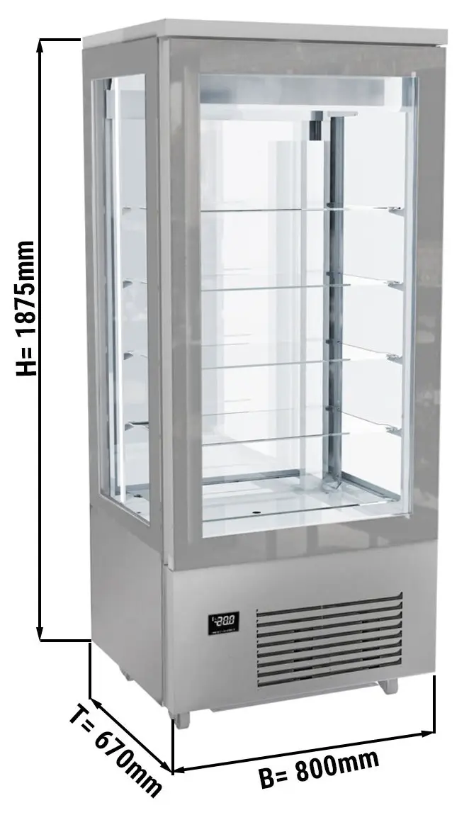 Vitrina de patiserie GGM Gastro PTVF400 (Silver) - 2